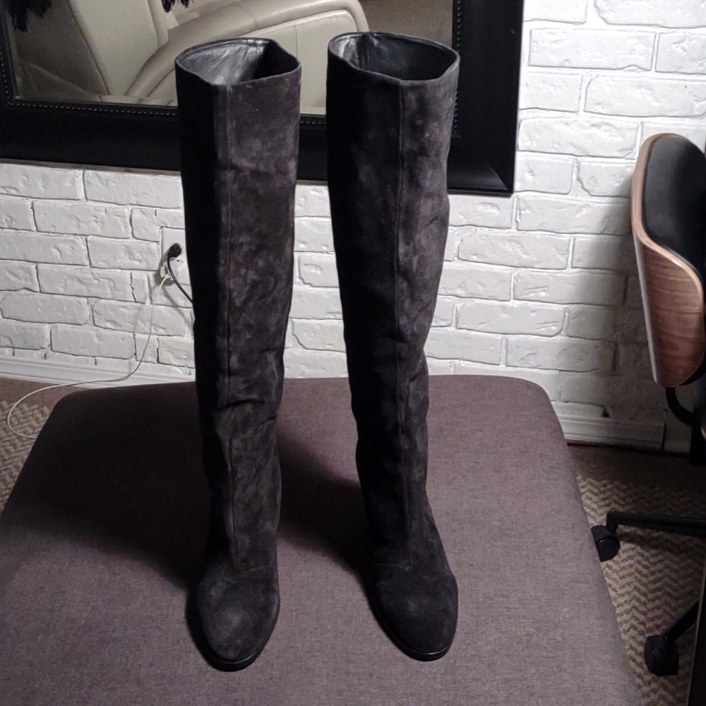 Vince Casper black suede boots